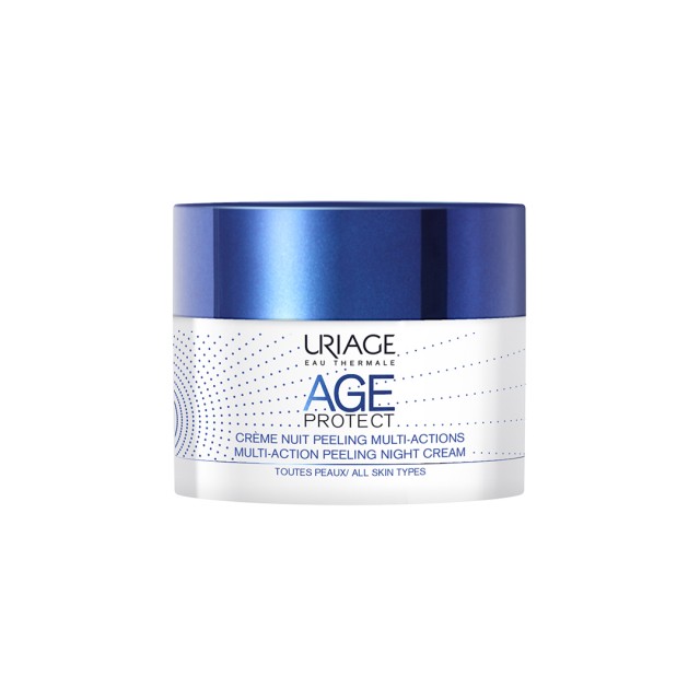 Uriage Age Protect Multi Action Night Cream Peel Απολεπιστική Κρέμα Νυκτός Πολλαπλής Δράσης 50ml