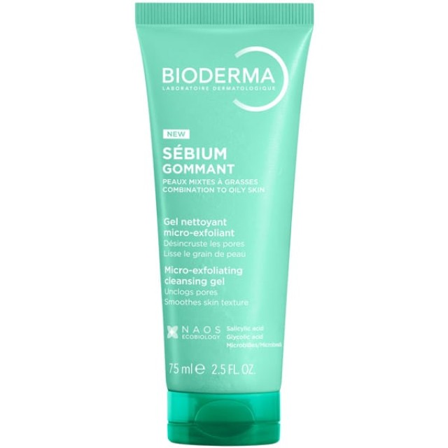 Bioderma Sebium Gommant Gel Απαλό Απολεπιστικό Τζελ για Μικτό προς ...