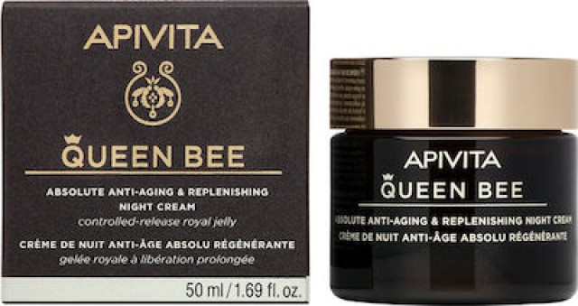 Apivita Queen Bee Κρέμα Νύχτας Απόλυτης Αντιγήρανσης & Εντατικής Θρέψης, 50ml