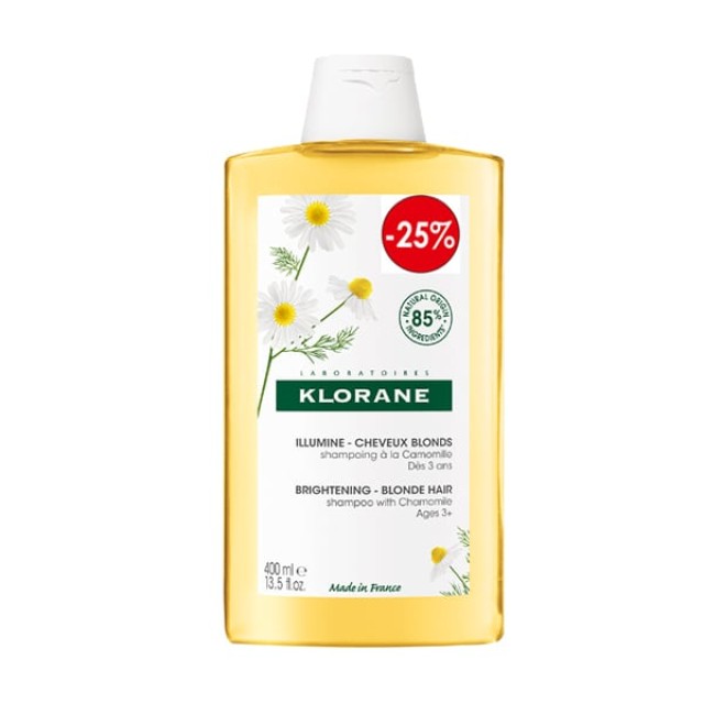 Klorane Promo Brightening Blonde Hair Shampoo Σαμπουάν για Ξανθά Μαλλιά με Χαμομήλι, 400ml (STICKER -25%)