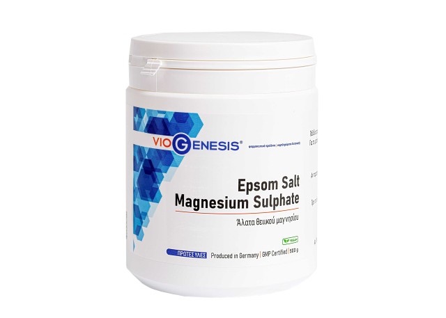 VioGenesis Epsom Salt Magnesium Sulphate Συμπλήρωμα Διατροφής Θειικό Μαγνήσιο, 500gr