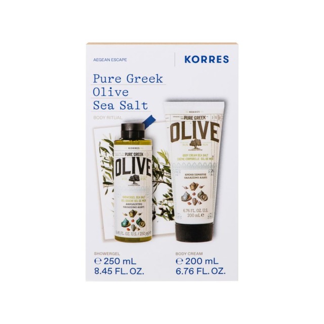 Korres Promo Pure Greek Olive Θαλασσινό Aλάτι Αφρόλουτρο 250ml + Eνυδατικό Γαλάκτωμα Σώματος 200ml