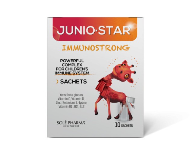 Honora Pharma Junio Star Immunostrong Παιδικό Συμπλήρωμα Διατροφής Για Ενίσχυση Ανοσοποιητικού, 10 Φακελίσκοι