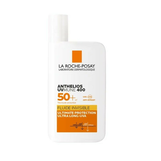 La Roche-Posay Anthelios Uvmune 400 spf50+ Invisible Fluid Αντηλιακό Προσώπου Για Πολύ Υψηλή Προστασία, 50ml