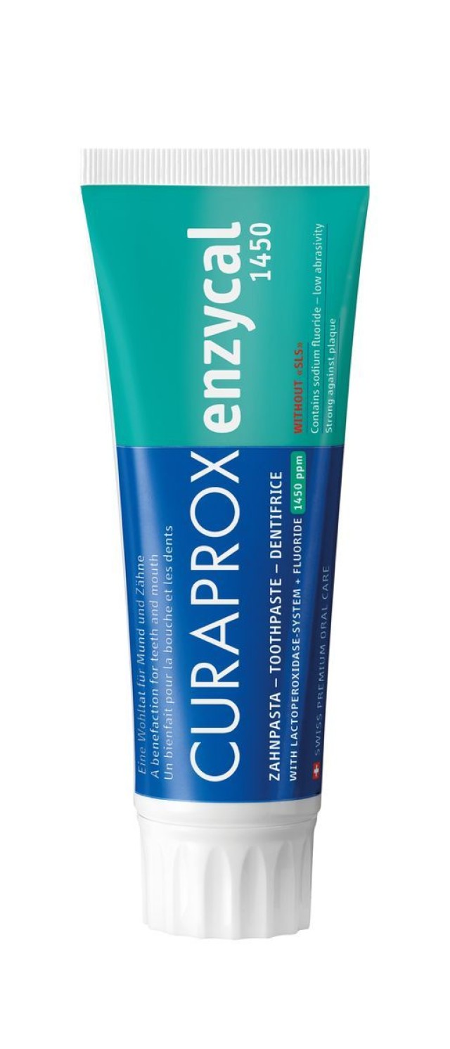 Curaprox Enzycal 1450ppm Οδοντόκρεμα Χωρίς SLS, 75ml
