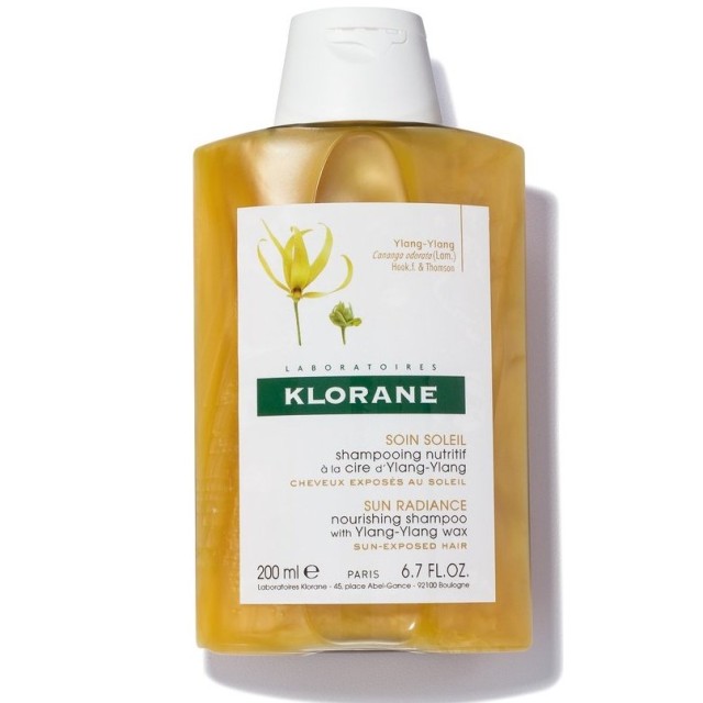 Klorane Ylang-Ylang Shampoo Sun Radiance Σαμπουάν Θρέψης Μαλλιών, 200ml