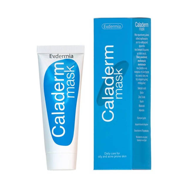 Evdermia Caladerm Mask Μάσκα Προσώπου για Λιπαρές Επιδερμίδες με Τά...