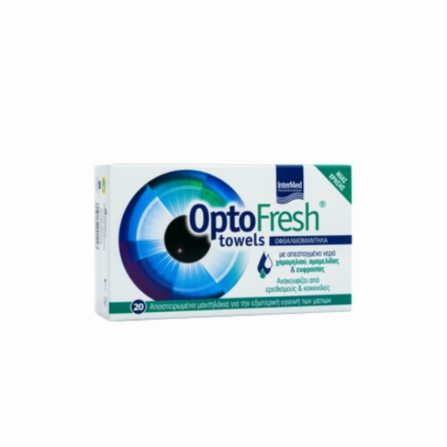 Intermed Optofresh Towels Οφθαλμομάντηλα για καθαρισμό και ανακούφι...