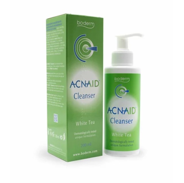 Boderm Acnaid Cleanser Καθαριστικό Γαλάκτωμα Προσώπου Για Λιπαρές Επιδερμίδες με Λευκό Τσάι 200ml