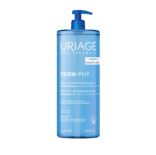 Uriage Extra-Rich Dermatological Τζελ Καθαρισμού Προσώπου, 1L