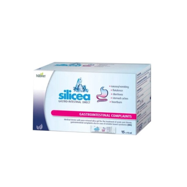Hubner Silicea Gastro-Intestinal Gel Direct Συμπλήρωμα Διατροφής για την Αντιμετώπιση Γαστρεντερικών Διαταραχών, 15x15ml