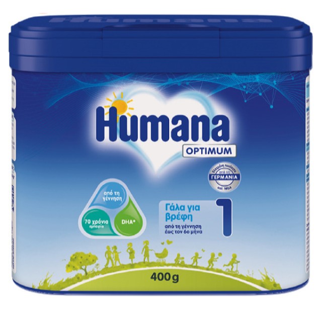 Humana Optimum 1 Γάλα Για Βρέφη 0-6m, 400gr