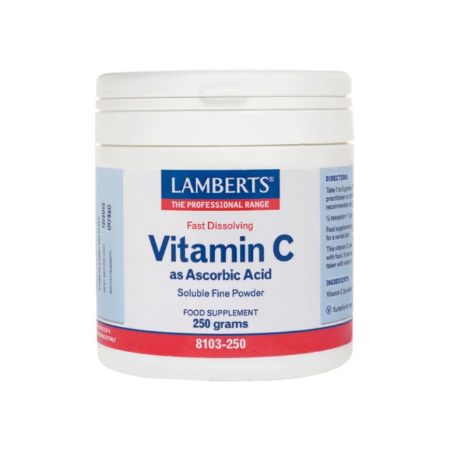 Lamberts Ascorbic Acid Εναλλακτικός Tρόπος Λήψης Βιταμίνης C, 250gr