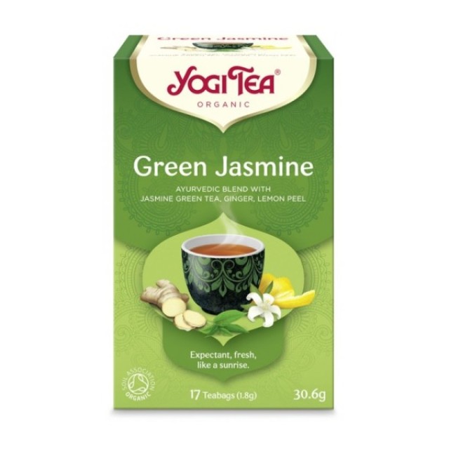 Yogi Tea Green Jasmine Αφέψημα Πράσινου Τσαγιού με Γιασεμί, 17x1.8g