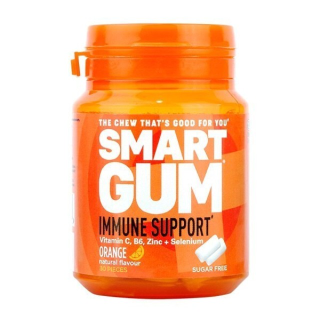 Vican Smart Gum Immune Support με Συμπλήρωμα Διατροφής για την ενίσχυση του Ανοσοποιητικού με Γεύση Πορτοκάλι, 30τμχ