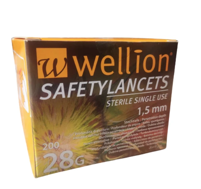 Wellion Lancets Maximum Comfort 28G Lancets 1,5mm, 200pcs