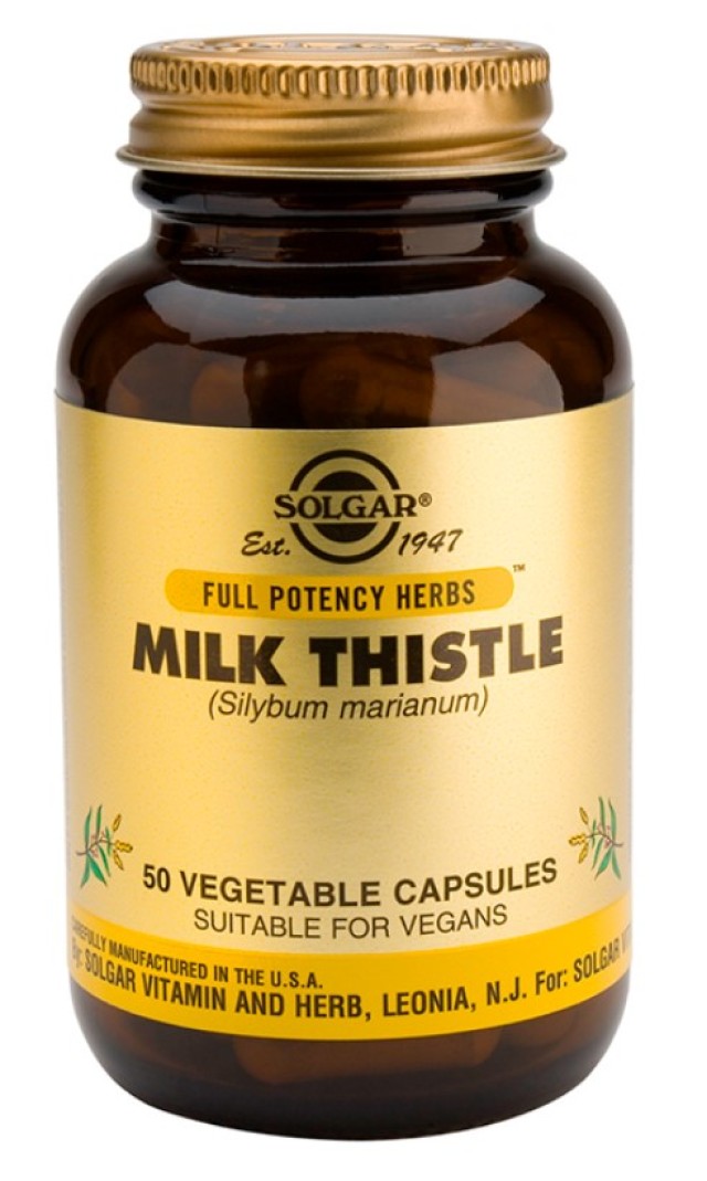 Solgar Milk Thistle Ισχυρό Αντιοξειδωτικό, 50 Φυτικές Κάψουλες