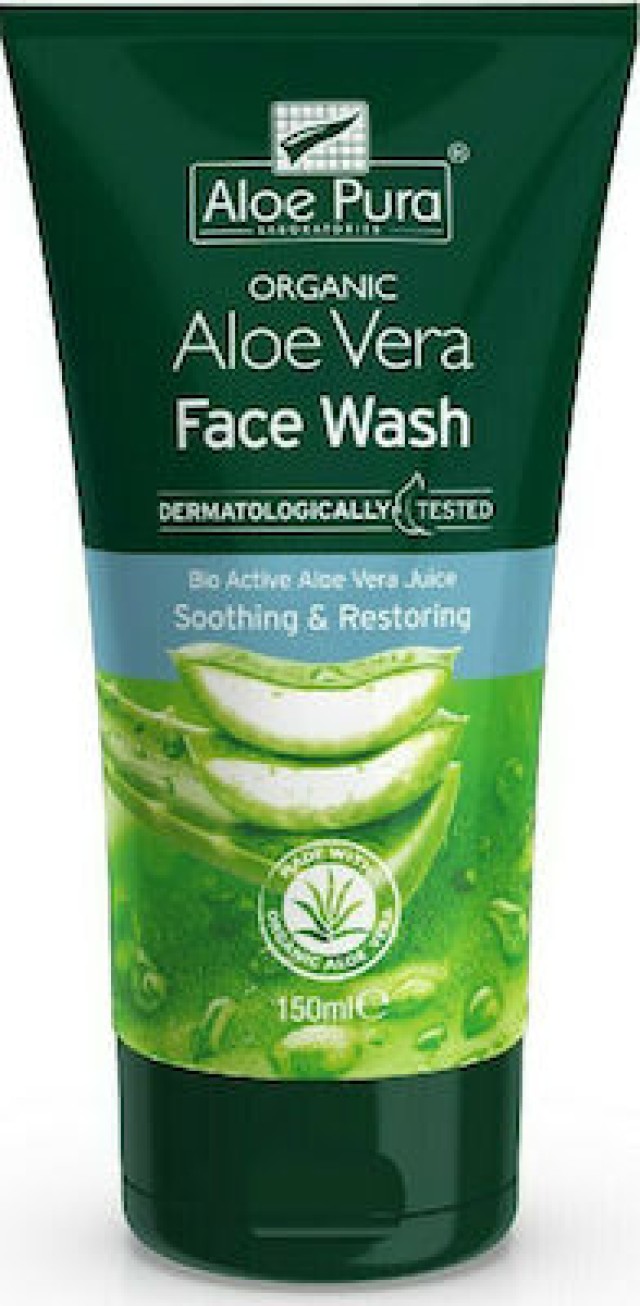Optima Aloe Pura Organic Aloe Vera Face Wash Καθαριστικό Προσώπου με Αλόη Βέρα, 150ml