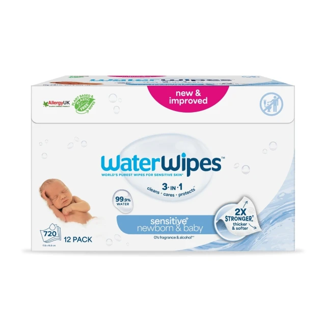 WaterWipes 100% Plastic-free Monthly Pack Baby Wipes with 99,9% Water...