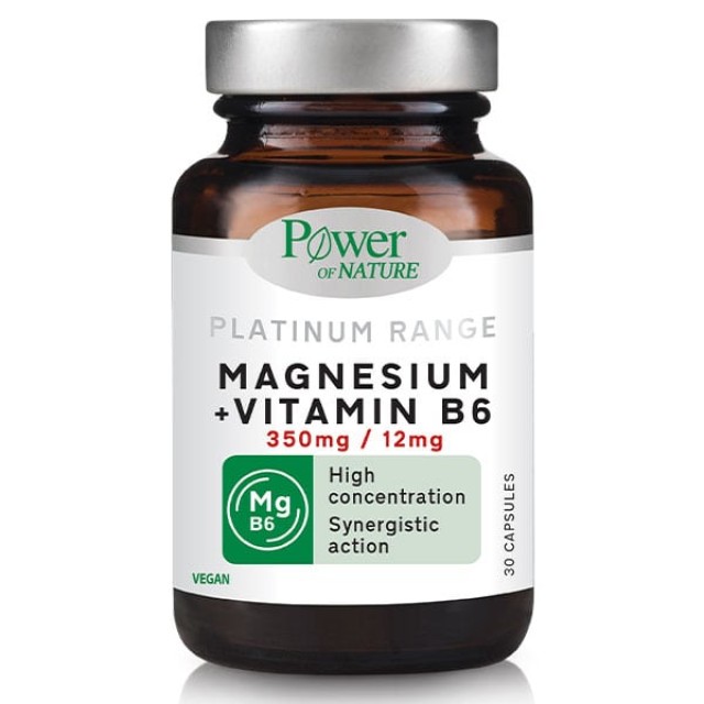 Power Health Platinum Magnesium 350mg + Vitamin B6 12mg, 30 Κάψουλες
