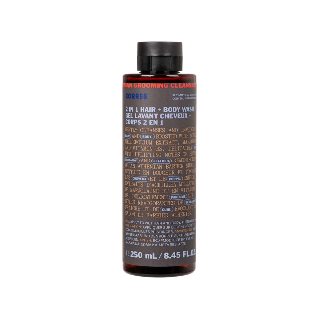 Korres Athenian Grooming Hair & Body Wash Ανδρικό Σαμπουάν και Αφρόλουτρο, 250ml