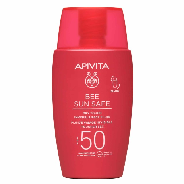 Apivita Bee Sun Safe Dry Touch Αντιηλιακή Λεπτόρρευστη Κρέμα Προσώπου SPF50, 50ml