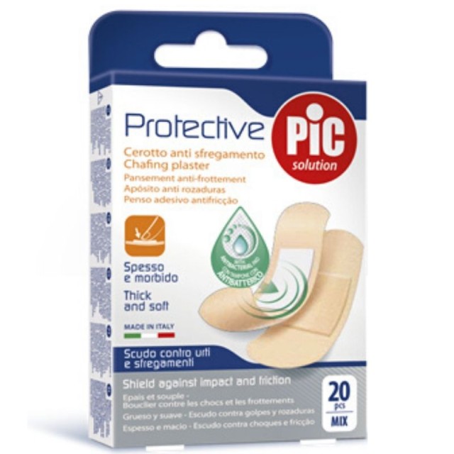 Pic Solution Protective Strips Αυτοκόλλητα Επιθέματα Mix 2 Μεγέθη 20 Τεμάχια