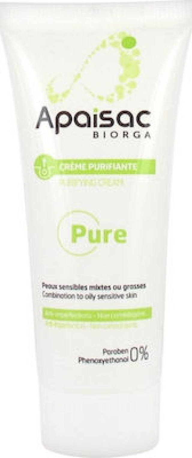 Biorga Apaisac Pure Cream Κρέμα Προσώπου για Λιπαρές & Ευαίσθητες Επιδερμίδες, 40ml