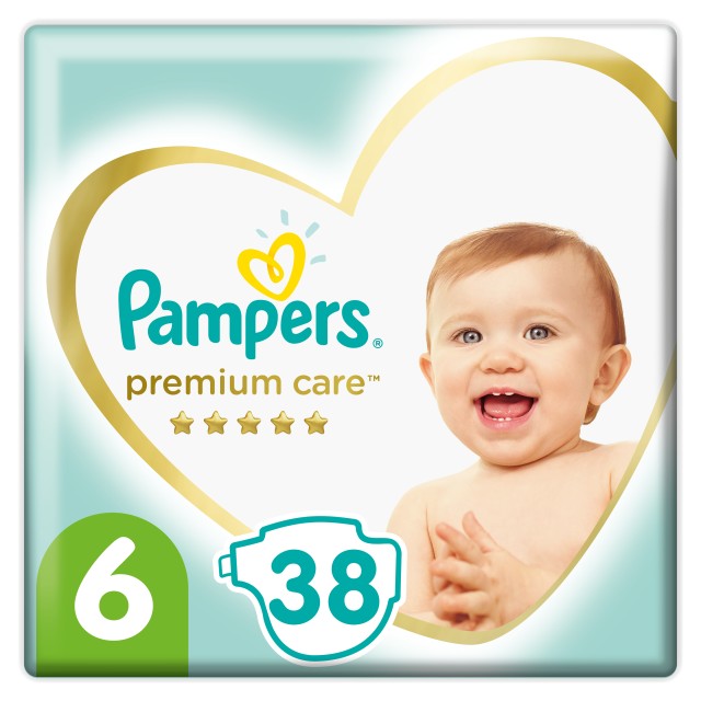 Pampers Premium Care Πάνες με Αυτοκόλλητο Μέγεθος 6 (13+kg), 38 Τεμάχια