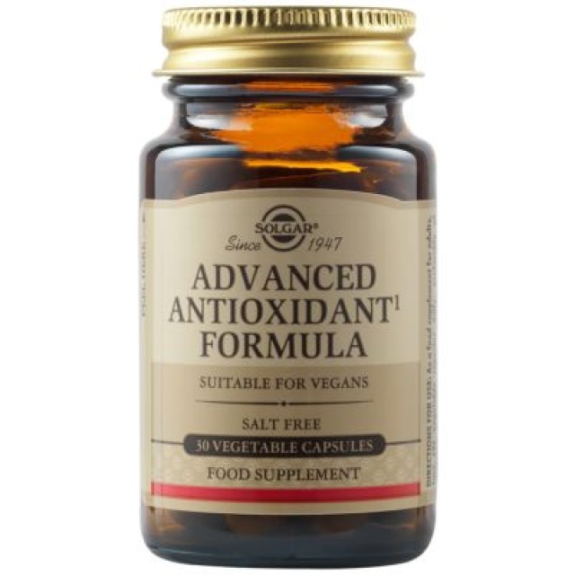 Solgar Advanced Antioxidant Formula Συμπλήρωμα Διατροφής με Αντιοξειδωτικά, 30 Φυτικές Κάψουλες