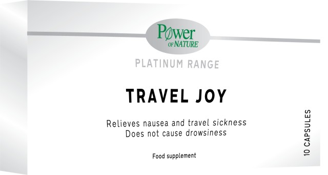 Power Health Platinum Range Travel Joy Συμπλήρωμα Διατροφής για την Αντιμετώπιση της Ναυτίας, 10 Κάψουλες