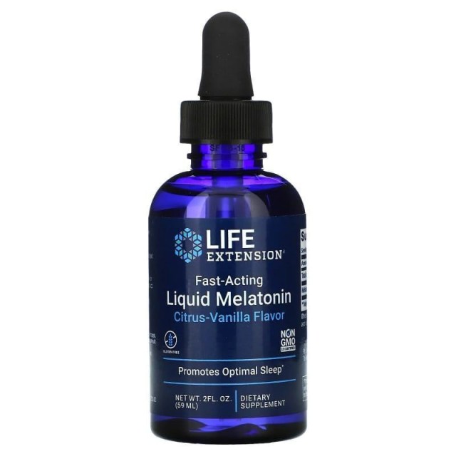 Life Extension Fast-Acting Liquid Melatonin Για Τον Ύπνο, 59ml