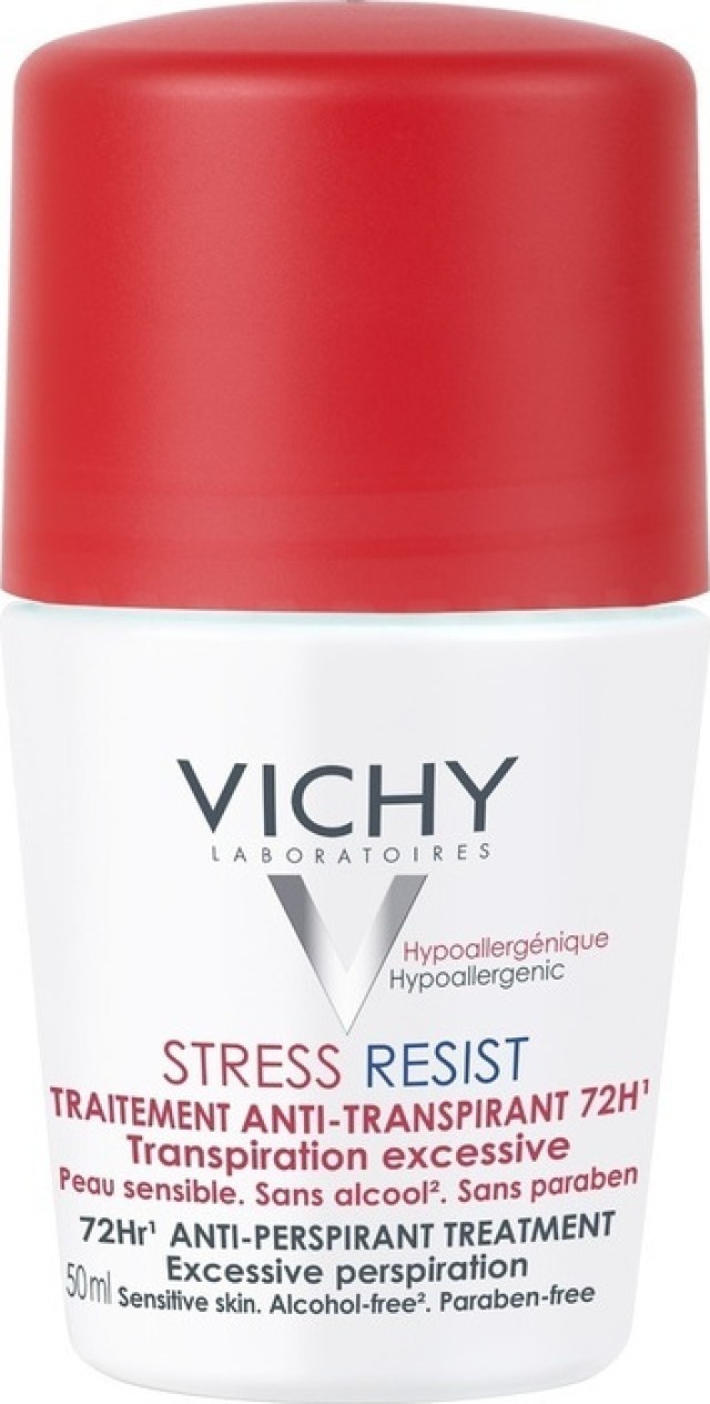Vichy Deodorant Stress Resist Αποσμητικό Roll-on για Προστασία 72 Ωρών, 50ml