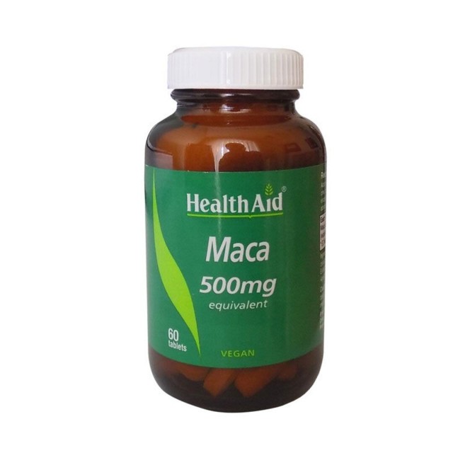 Health Aid Maca 500mg Συμπλήρωμα Διατροφής με Μάκα για Τόνωση & Ευε...