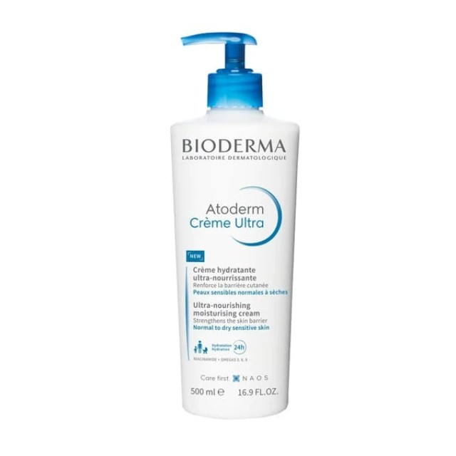 Bioderma Atoderm Creme Ultra Eνυδατική Κρέμα για Κανονικό - Ξηρό & Ευαίσθητο Δέρμα, 500ml