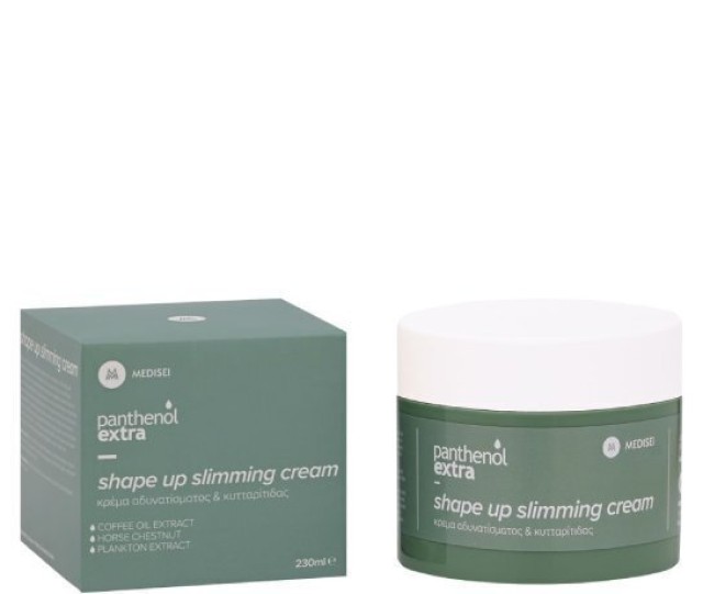 Panthenol Extra Shape Up Slimming Cream Αδυνατιστική Κρέμα Σώματος Κατά Της Κυτταρίτιδας, 230ml