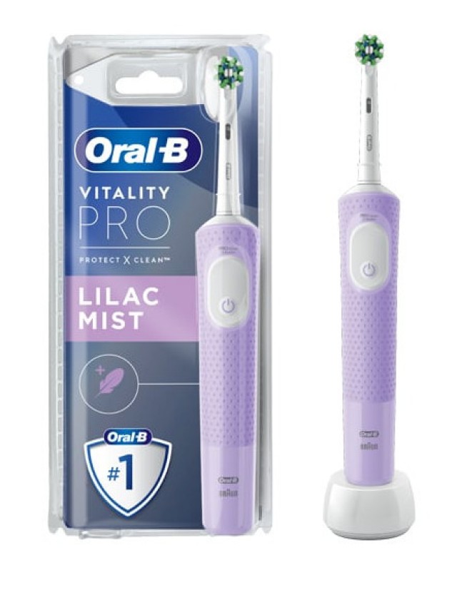 Oral-B Vitality Pro Lilac Mist Ηλεκτρική Οδοντόβουρτσα Μωβ, 1 Τεμάχιο