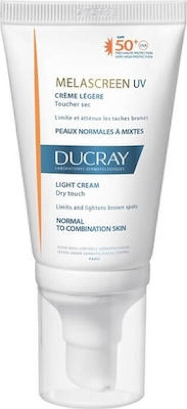Ducray Melascreen UV SPF50+ Αντηλιακή Κρέμα για Κανονικό Δέρμα με Καφέ Κηλίδες - Πανάδες 40ml