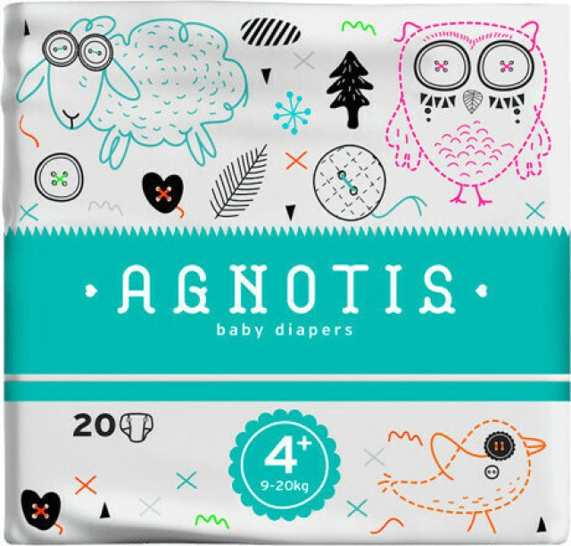 Agnotis Πάνες με Αυτοκόλλητο Baby No. 4+ για 9-20kg 20τμχ