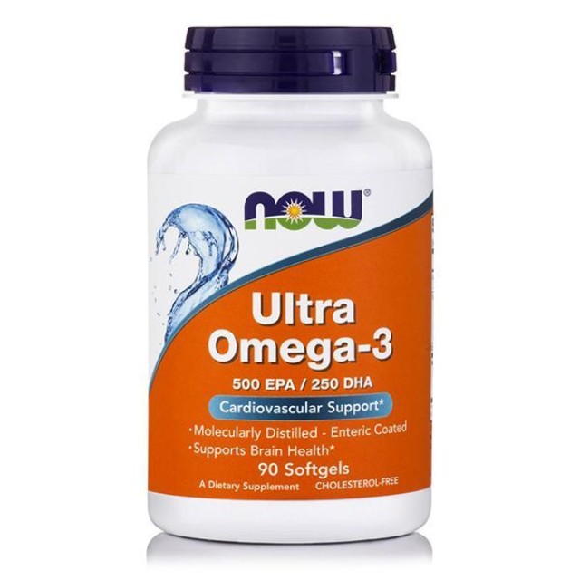Now Ultra Omega-3 500 mg EPA/250 mg DHA, 90 Μαλακές Κάψουλες