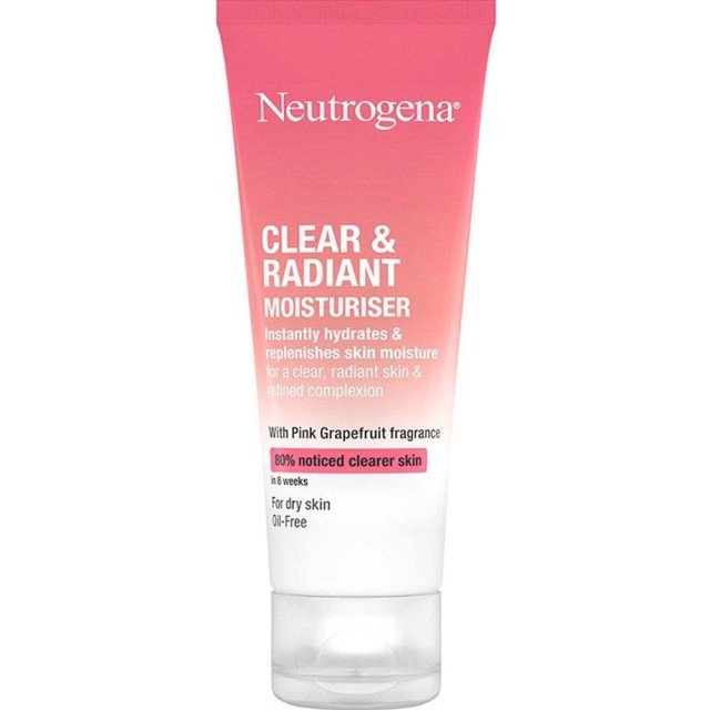 Neutrogena Clear & Radiant Ενυδατική Κρέμα Προσώπου για Ξηρό Δέρμα με Pink Grapefruit, 50ml