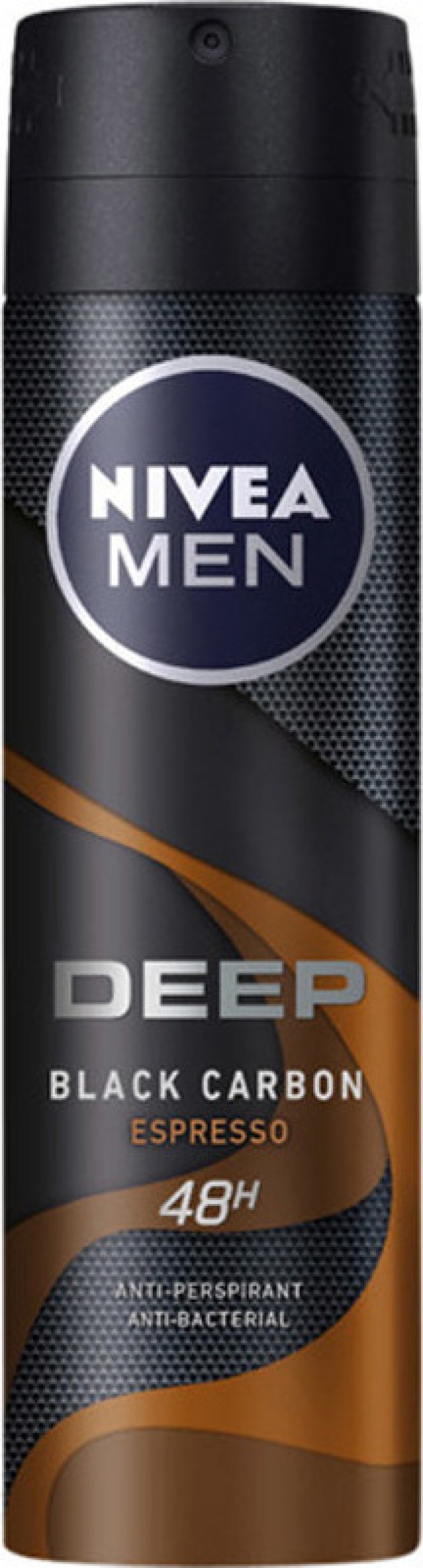 Nivea Men Deep Black Carbon Espresso Ανδρικό Αποσμητικό Spray 48ωρης Προστασίας, 150ml