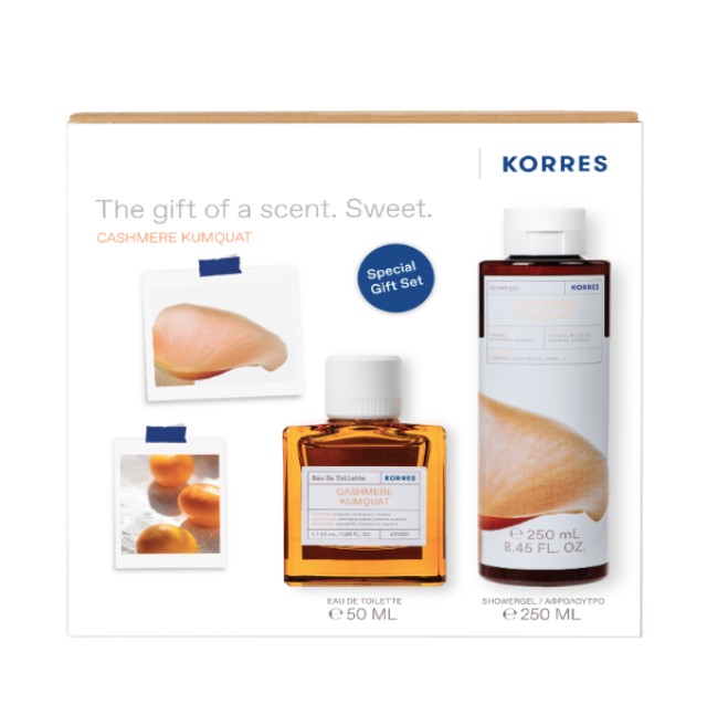 Korres Σετ Cashmere Kumquat Eau De Toilette Άρωμα, 50ml & Shower Gel Αφρόλουτρο, 250ml