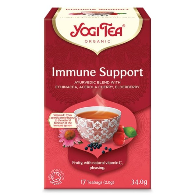 Yogi Tea Immune Support Αφέψημα για Ενίσχυση του Ανοσοποιητικού, 17x2g