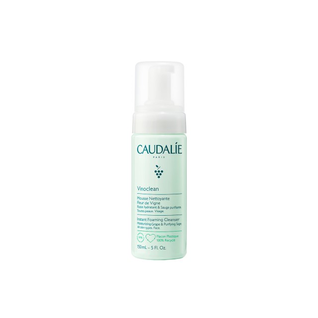 Caudalie Vinoclean Instant Foaming Cleanser Απαλός Αφρός Καθαρισμού Προσώπου, 150ml