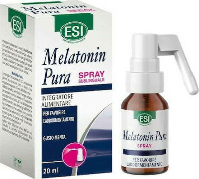 ESI Melatonin Pura Sublingual Spray Μελατονίνη για την Αϋπνια & το Jet Lag, 20ml