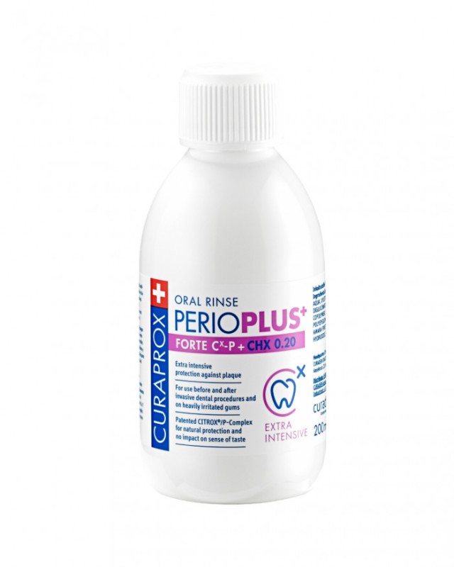 Curaprox Perio Plus Forte CHX 0,20 Στοματικό Διάλυμα Με Υψηλή Συγκέντρωση Χλωρεξιδίνης, 200ml