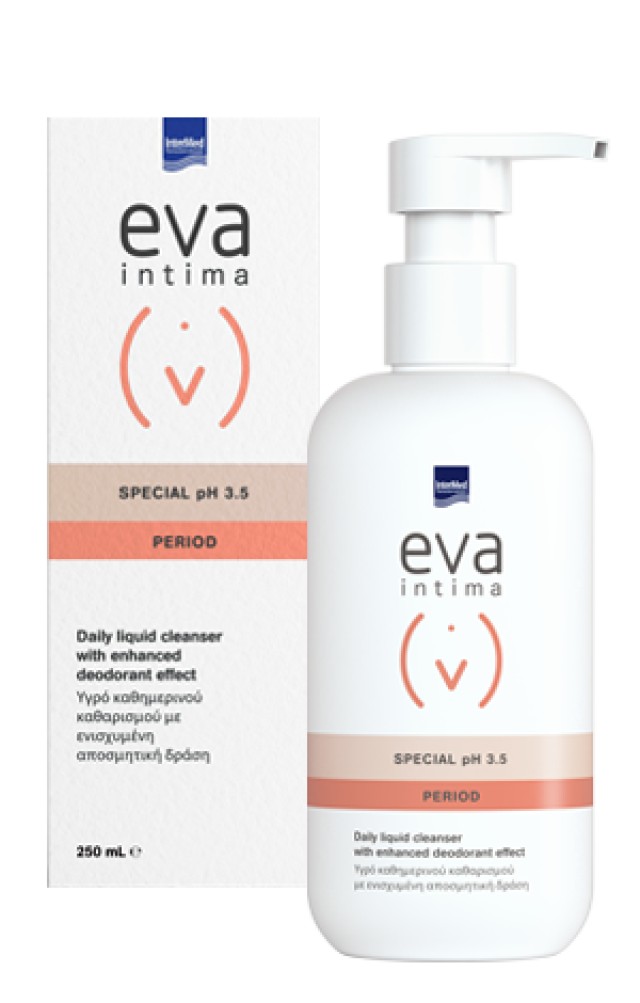 Eva Intima Wash Special PH3.5 Period Υγρό Καθαρισμού Ευαίσθητης Περιοχής, 250ml