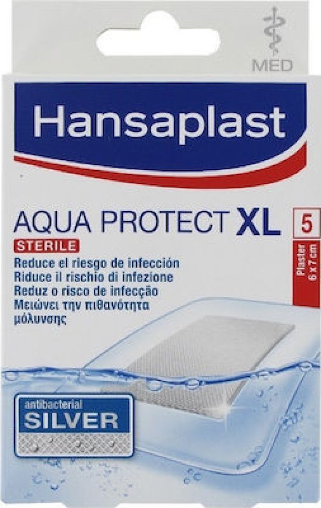 Hansaplast Aδιάβροχα και Αποστειρωμένα Αυτοκόλλητα Επιθέματα Aqua Protect XL 5τμχ