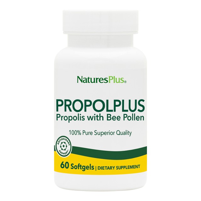 Natures Plus Propolplus με Καθαρή Πρόπολη & Γύρη Μελισσών, 60 Κάψουλες